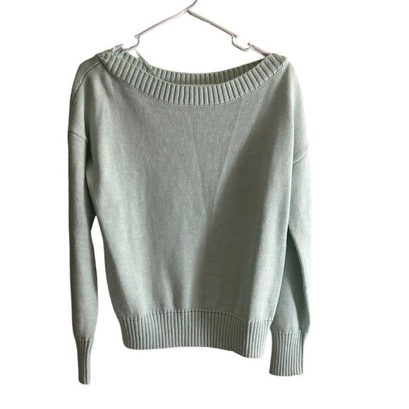 Gap Light Mint Green Sweater Size Small Boatneck - Picture 5 of 12